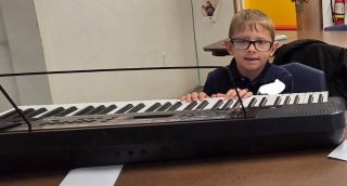 Our young pianist wanted to stop by to remind students to keep practicing over Break. #perfecttimemusic #privateschoolmusic #practice #musicprogram #musicmatters